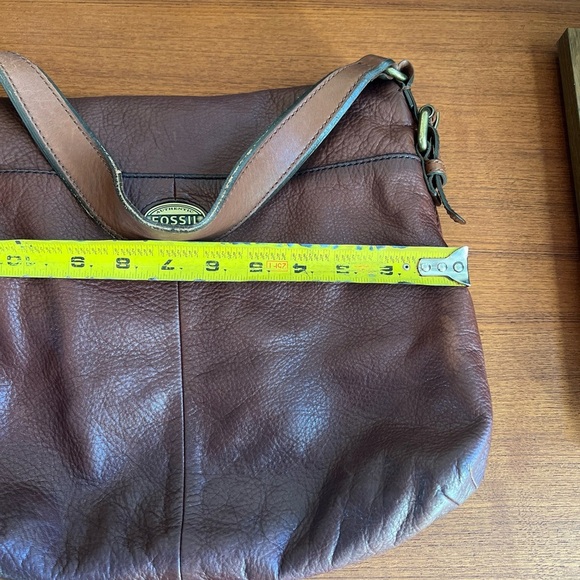 FOSSIL Fold over Crossbody/Shoulder bag preloved Vintage Leather - Picture 6 of 16
